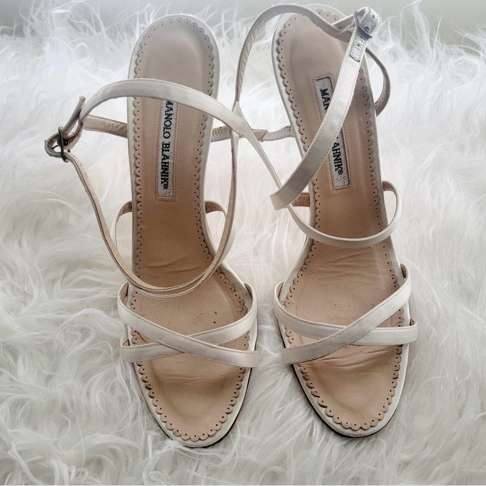 Monolo Blahnik Satin Heels